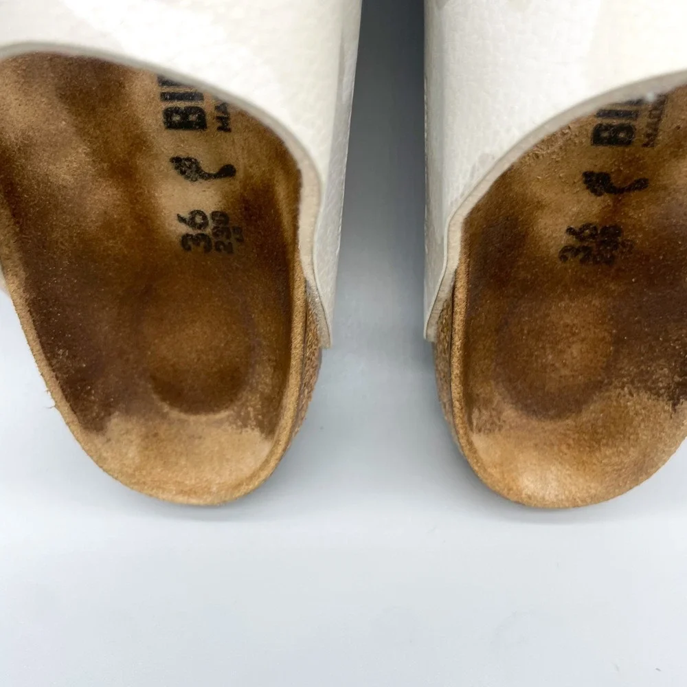 Birkenstock Womens 36 5 Arizona Sandals White Cream Desert Camo Gorpcore Boho